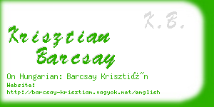 krisztian barcsay business card